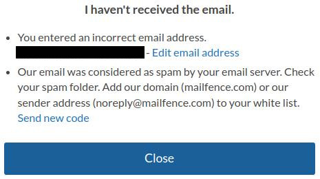 Mail d'activation du compte