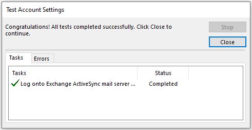 Wie Sie Mailfence mit Exchange Activesync verbinden