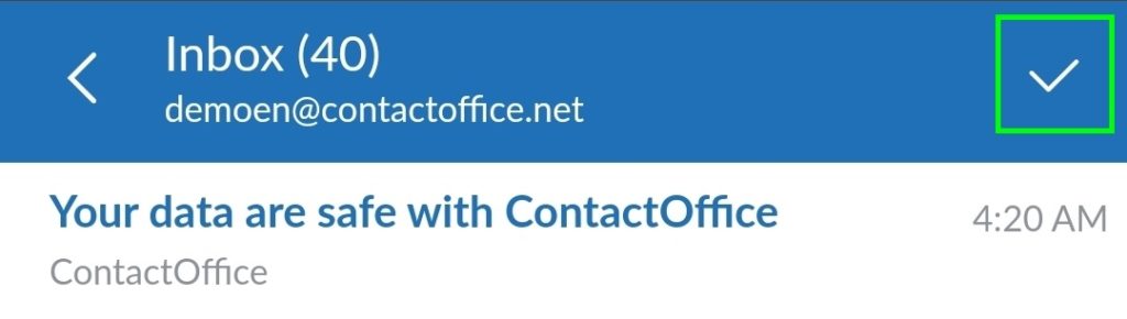 selecionar vários e-mails - aplicativo móvel
