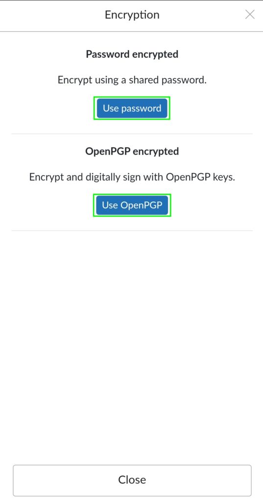 como enviar e-mails criptografados - aplicativo móvel
